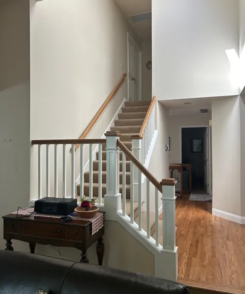 Interior Painting Entry, Stairwell Walls, Ceilings and Millwork Trim and Doors in Newcastle